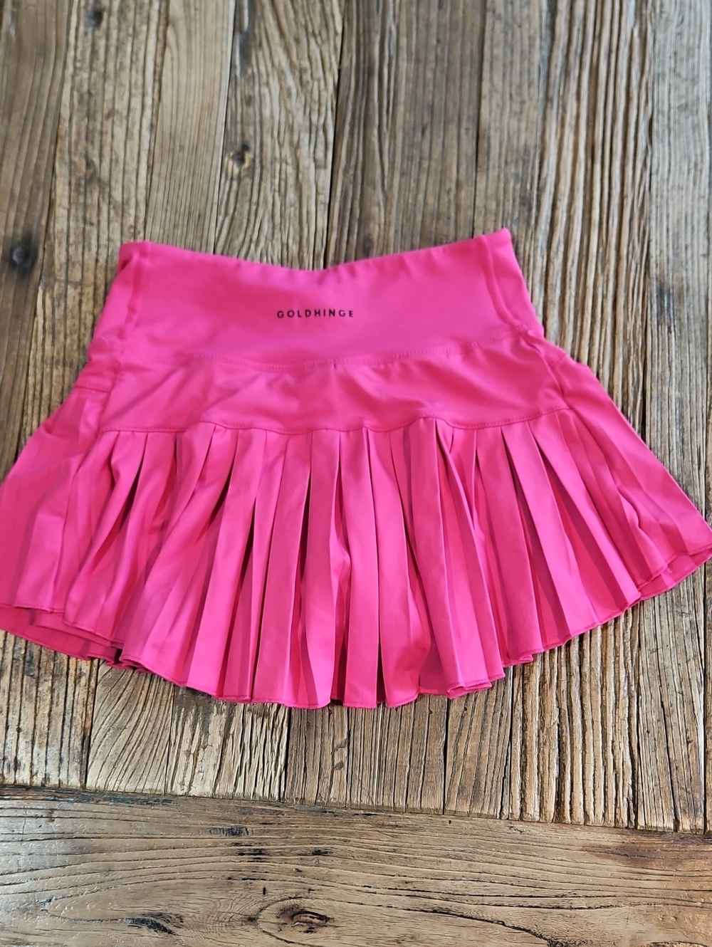 Goldhinge Women's Pink Pleated Tennis Skirt XS